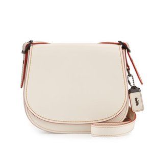 Coach Saddle 23 Women's Off-white "Chalk" Glovetanned Leather Shoulder Bag